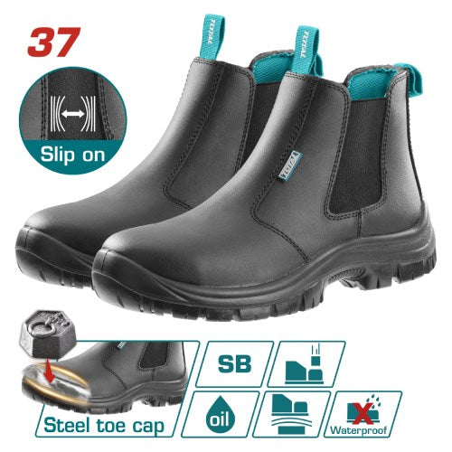 Botas Seguridad Negra formal Talla 37 (6020-2337) TOTAL