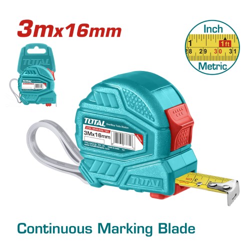 Cinta Metrica Doble Boton 3MX16MM (6030-5600) TOTAL