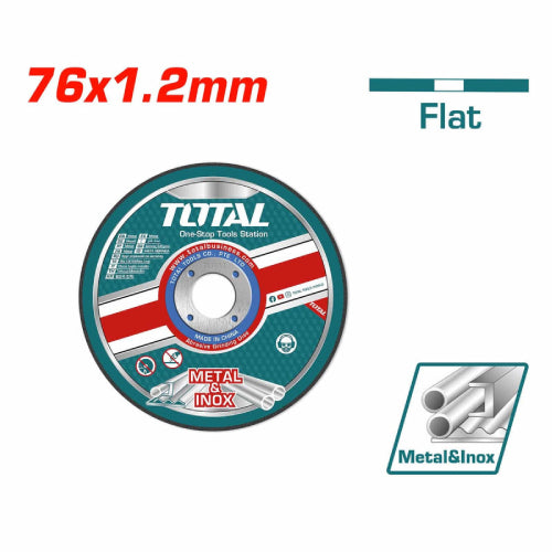 Disco corte metal & inox 3 x 1.2mm (TAC30176) TOTAL