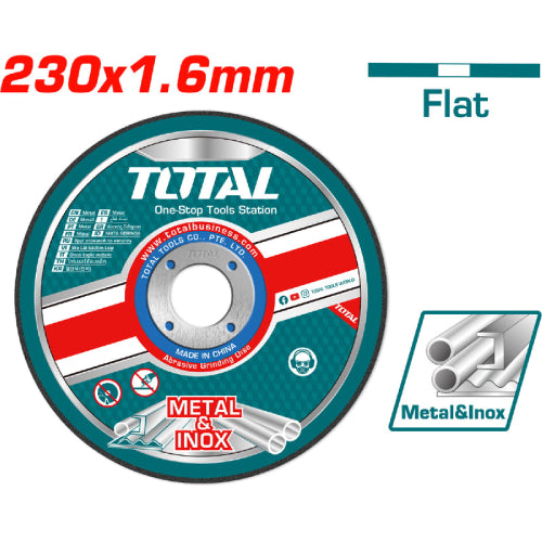 Disco corte metal & inox 9 1.6mm (TAC2162301) TOTAL