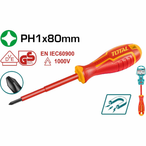 Destornillador Phillips aislado #1 3 1/2 1000V (THTISPH180) Total