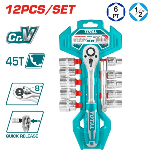 Dados Set Milimetricos 12UDS ESP 1/2"(6030-8600) TOTAL