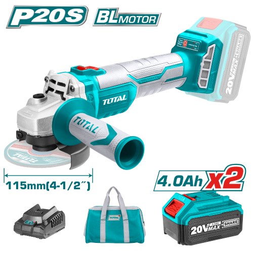 Esmeriladora 4.1/2" 20V C/Accesorios (640-7061) TOTAL