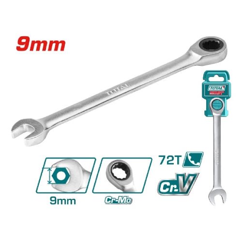 Llave Combinada Ratch 9mm (TcspAr091) Total