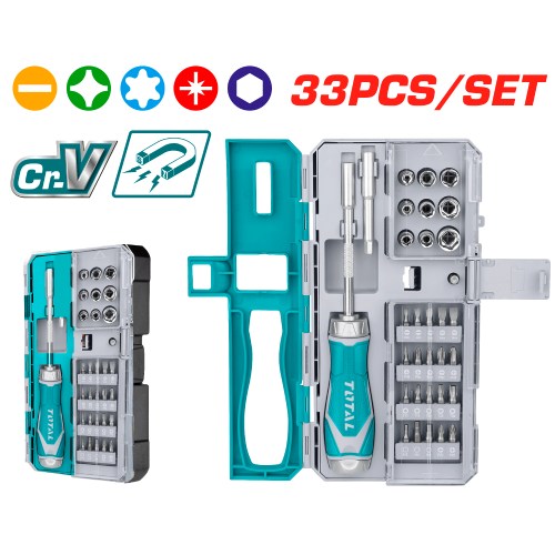 Puntas Atornillar y Dados C/Ratch 33UDS (6030-8669) TOTAL