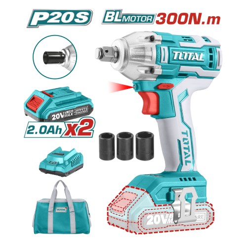 Pistola Impacto Inalambrico 1/2" 20V (6040-3546) TOTAL