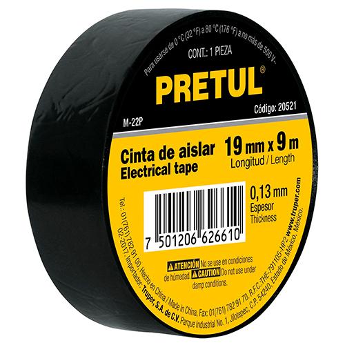 Cinta De Aislar Negra 19Mm X 9M Pretul ( 20521 )