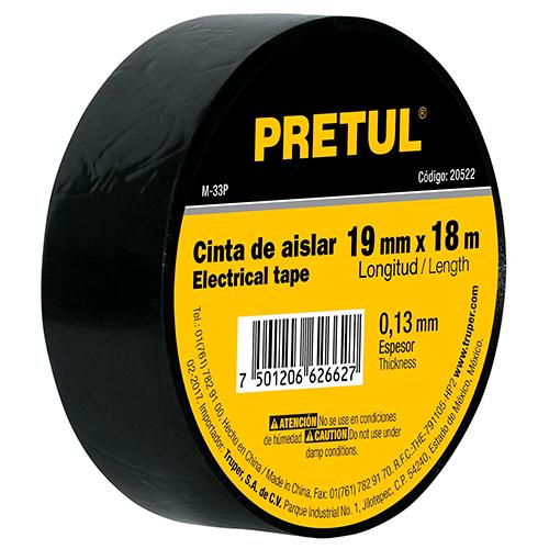 Cinta De Aislar Negra 19Mm X 18M Pretul ( 20522 )