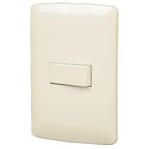 Apagador Placa Interruptor Sencilla Marfil (48660) Volteck