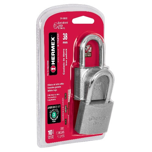 Candados Gemelos 45 Mm (Blister) (43330) Hermex