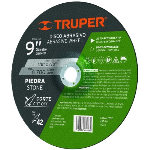 DISCO CORTE CONCRETO 9 ALTO RENDI. (11557) TRUPER