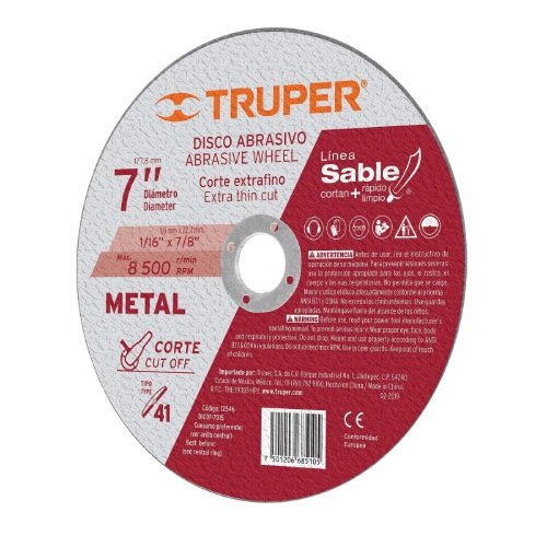 DISCO CORTE DE METAL 7 1.5 MM TRUPER ( 12546 )