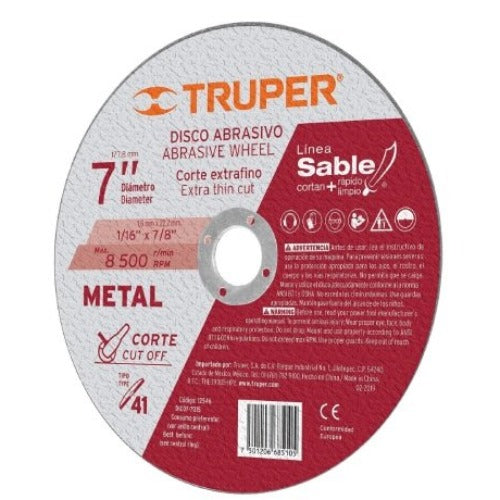DISCO DE CORTE EXTRA FINO DE D 7X T 2M TRUPER ( 11586 )