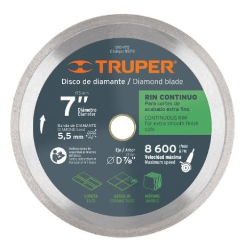DISCO DIAMANTE CONTINUO 10 PLG (12970) TRUPER
