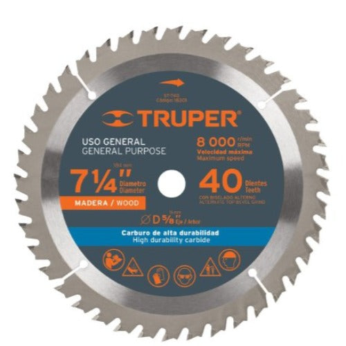 DISCO SIERRA P/MADERA 7 1/4 (18300) TRUPER