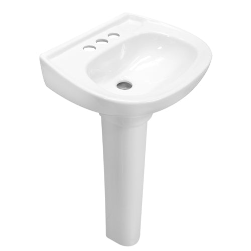 Lavamanos Blanco Con Pedestal