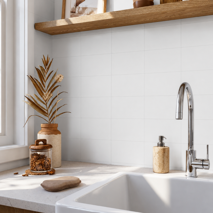 Azulejo blanco 102  20 x 31 clase a 2mts liso Brasilia Ambiente