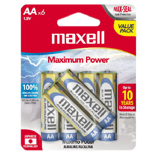 Bateria Alcalina Aa 4 + 2 Uni (723413) Maxell
