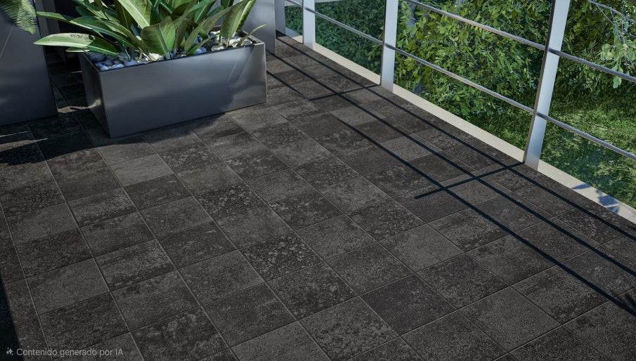 Piso Ibiza Negro 20 X 20 2mts A Samboro Ambiente