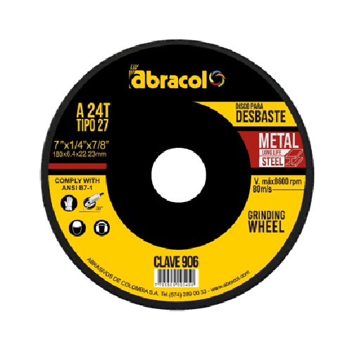 Disco Desbaste 4 1/2 Plg Alto Rendi. (Abd7a0024058) Abracol