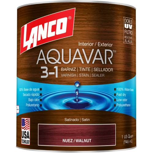 Barniz Aquavar Nuez Cuarto (Aq1362-5) Lanco