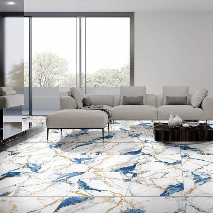 Piso Crystal Azul 45 X 45 Cms 1.42mts (A) Hispaccensa Ambiente