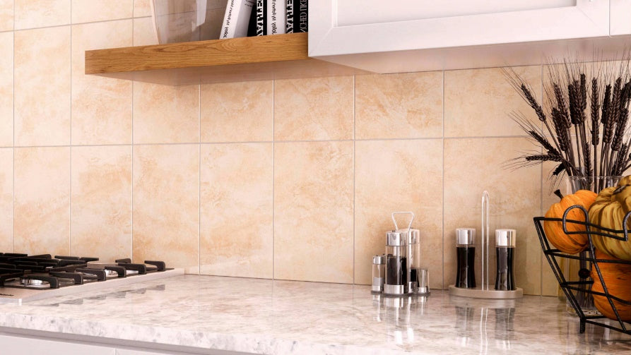 Azulejo Chiapas Beige Liso 20 X 31.6 A (2Mts) Mexicali Ambiente