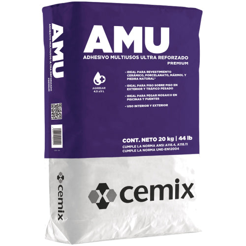 Adhesivo Pegamix Amu Blanco 20Kg De Cemix