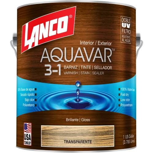 Barniz Aquavar Transparente Cuarto (Aq1368-5) Lanco