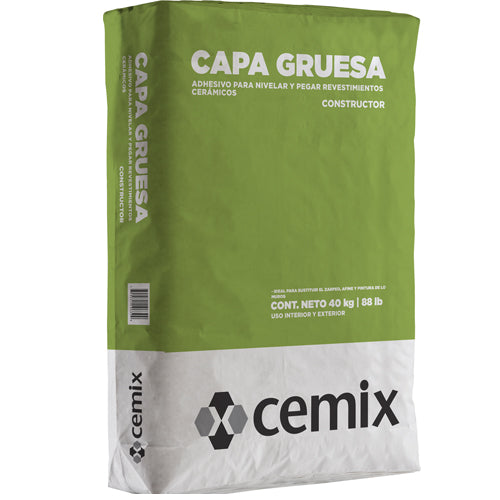 Adhesivo Pegamix Capa Gruesa Gris 40Kg De Cemix