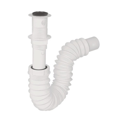 Tubo de desagüe flexible para fregadero, manguera de drenaje, sifón de  plástico para lavabo, trampa de olor, extensi